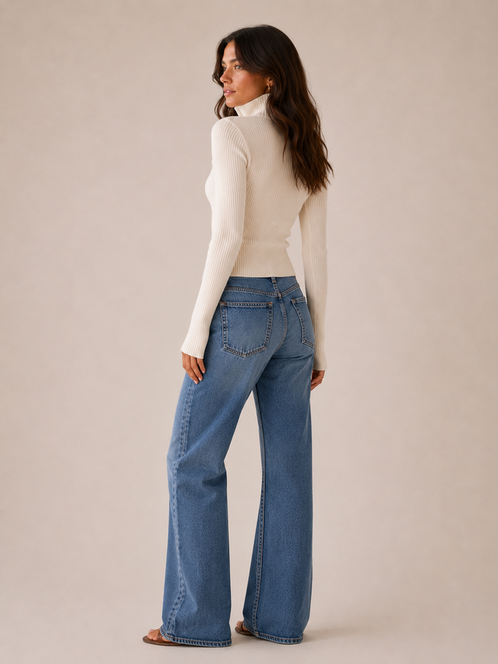 Colette | Double Zip Ribbed Knit Cardigan