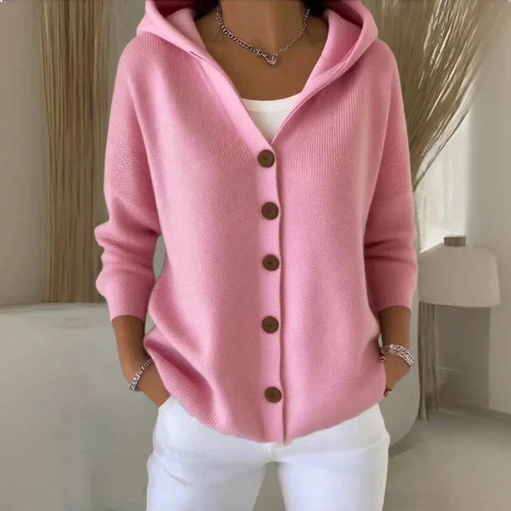 Aliva | Elegant Long Knit Cardigan