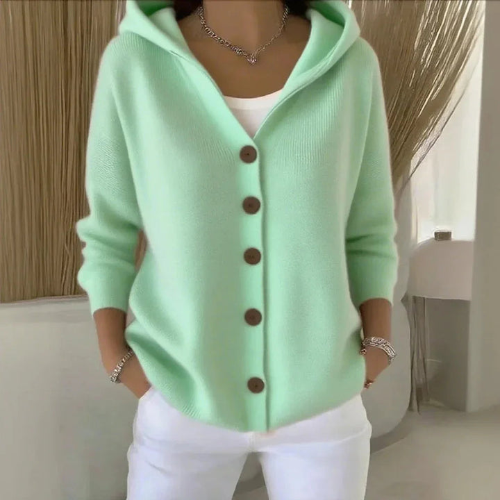 Aliva | Elegant Long Knit Cardigan