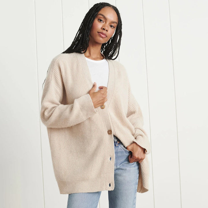 Sienna | Oversized Open Front Cashmere Cardigan
