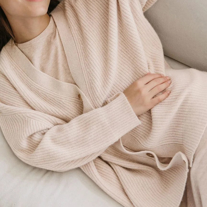 Sienna | Oversized Open Front Cashmere Cardigan