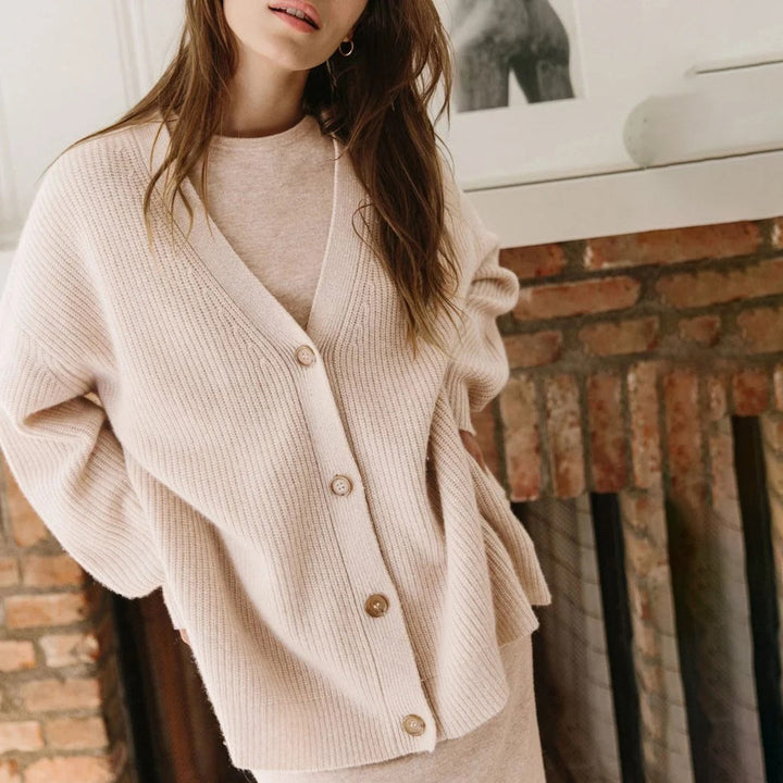 Sienna | Oversized Open Front Cashmere Cardigan
