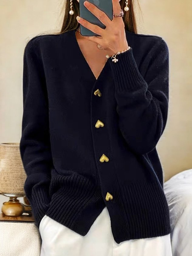 Liora | Effortless Long Knit Cardigan Open Front